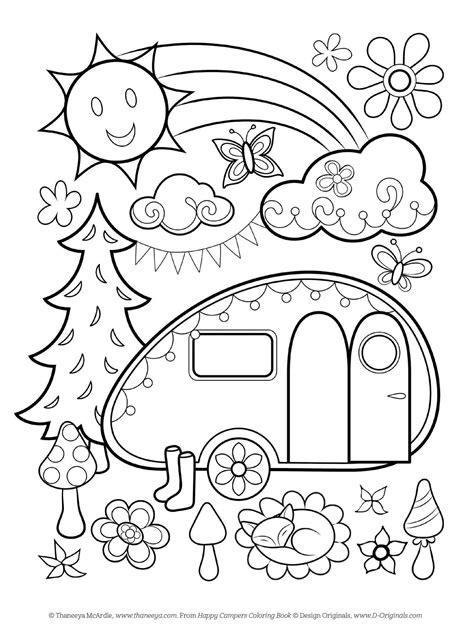Printable Camper Coloring Pages